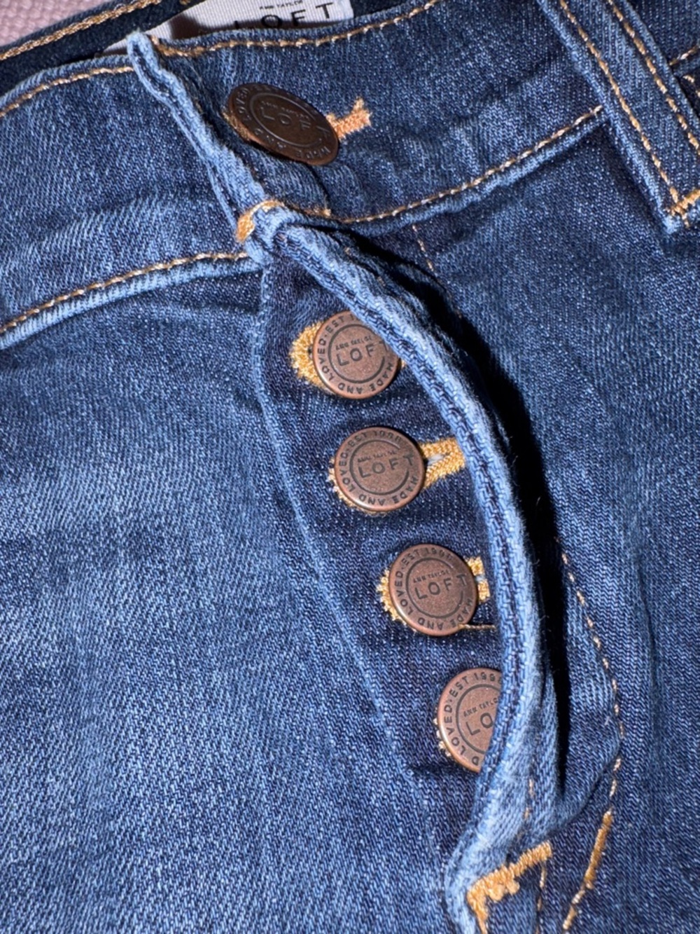 LOFT Dark Blue Boyfriend Jeans Women’s Size 27/4 - Picture 8 of 10